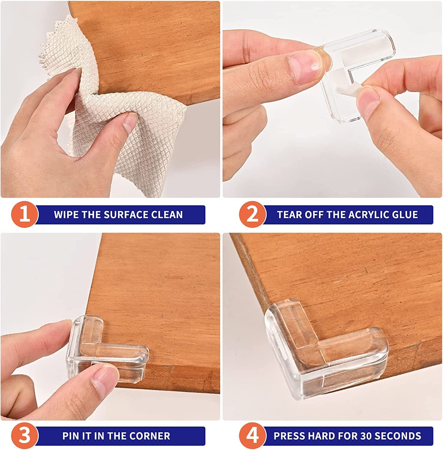 20 Pack Corner Protector Baby, Table Corner Protectors for Baby Guards Clear for Furniture Corner Protectors Proof Covers Baby Safety image number 5