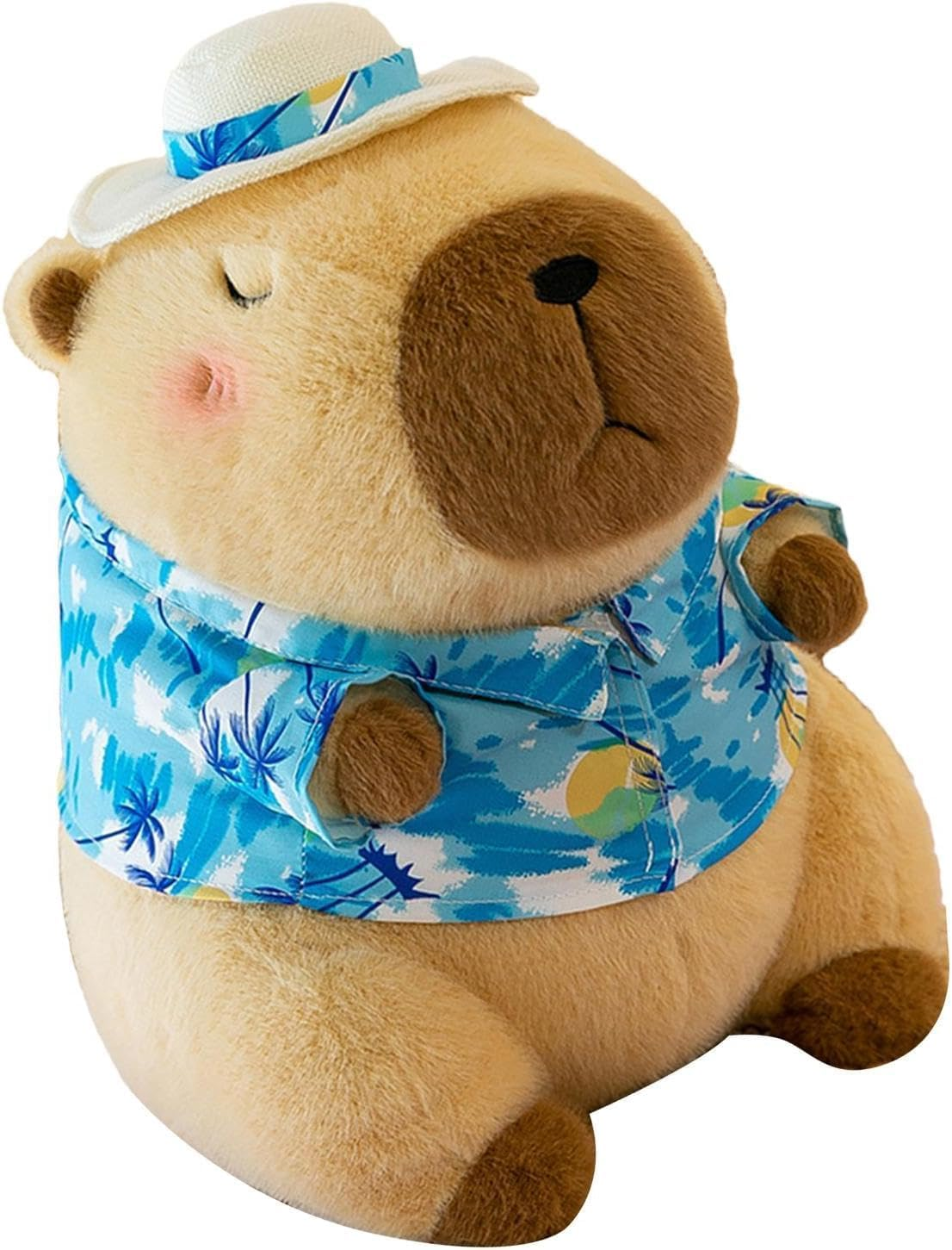 Cute Capybara Plush with Blue Shirt - Capybara Plush Doll Throw Pillow for Boys, Girls, Kids, Adults - Party, Birthday, Christmas image number 2