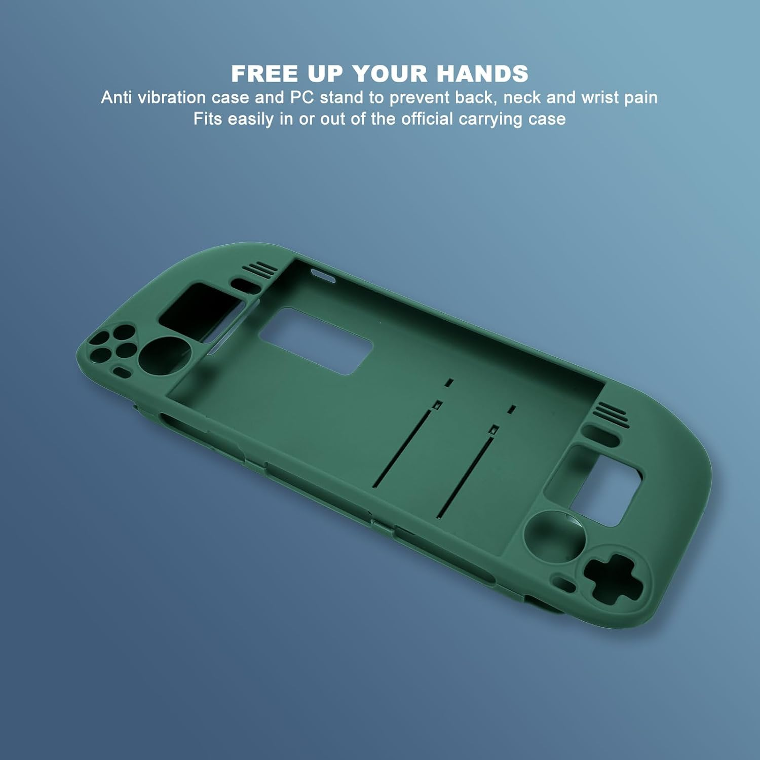 Protective Case for Steam Deck, Colorful Full Cover Gaming Protective Case with Stand for Steam Deck Game Handhelds,Pc Material, Gaming Handheld Case Accessory (OD Green) image number 2