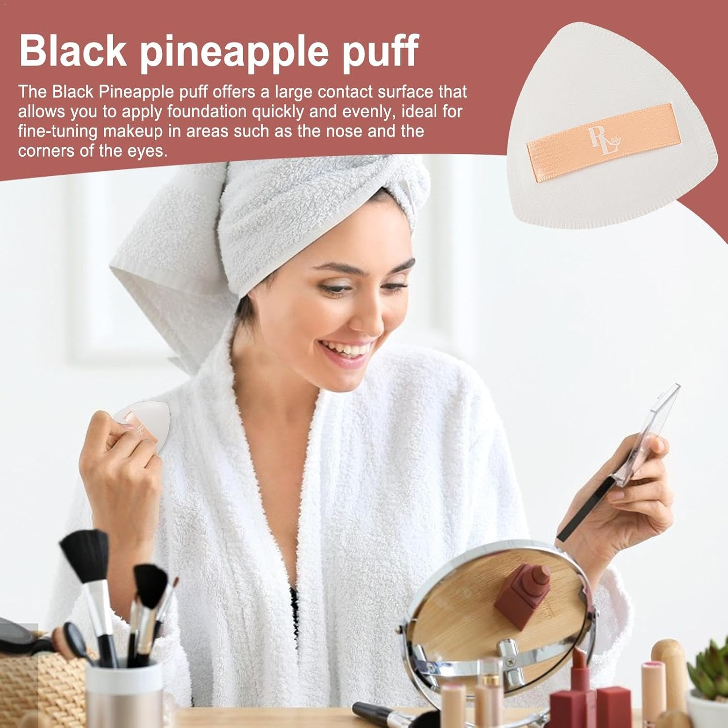Makeup Puff - Triangle Powder Puff | Wet image number 1