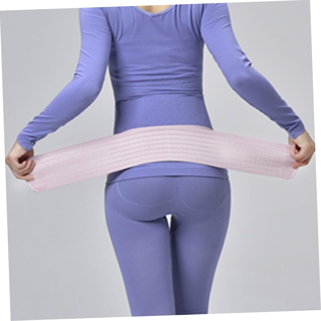 Breathable Dual-Layer Pregnancy Belly Support Belt Pink Free Size Postpartum Pelvic Waist Care Band for Pregnant Women Abdomen and Back Protection image number 2