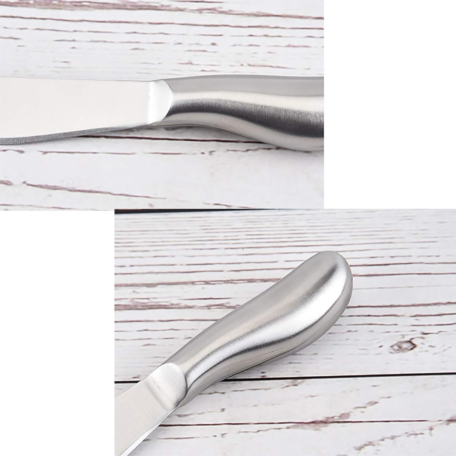 VANRA Spreader Knife Set 4-Piece Butter Knife Stainless Steel Cheese Knife Set Small Bread Cream Knives 5.3-Inch image number 6