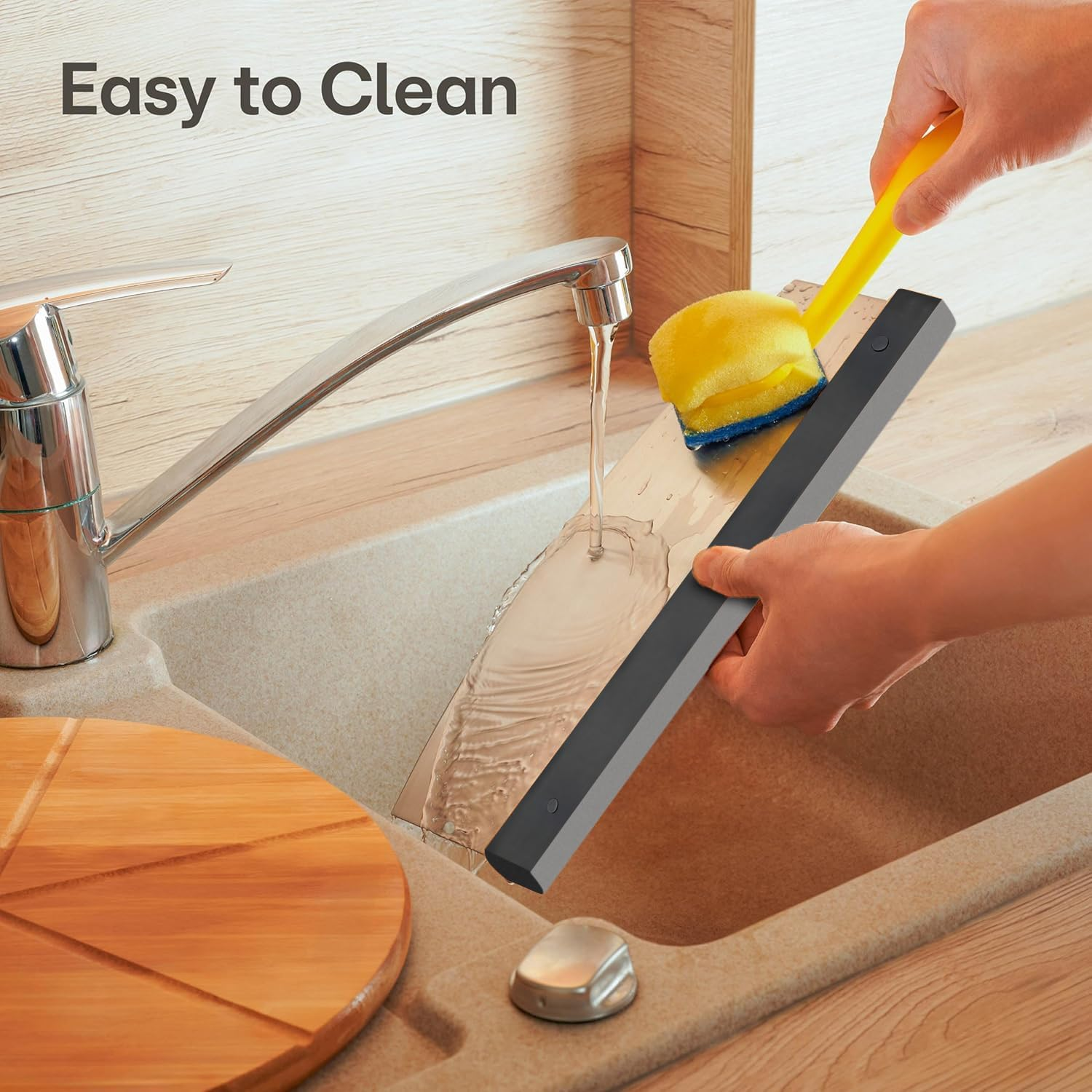 Heavy Duty Pizza Cutter Rocker Blade with Cover &ndash; Premium Stainless Steel Pizza Slicer with Protective Sheath, Ergonomic Non-Slip Handle, Dishwasher Safe for Easy Cleaning image number 4