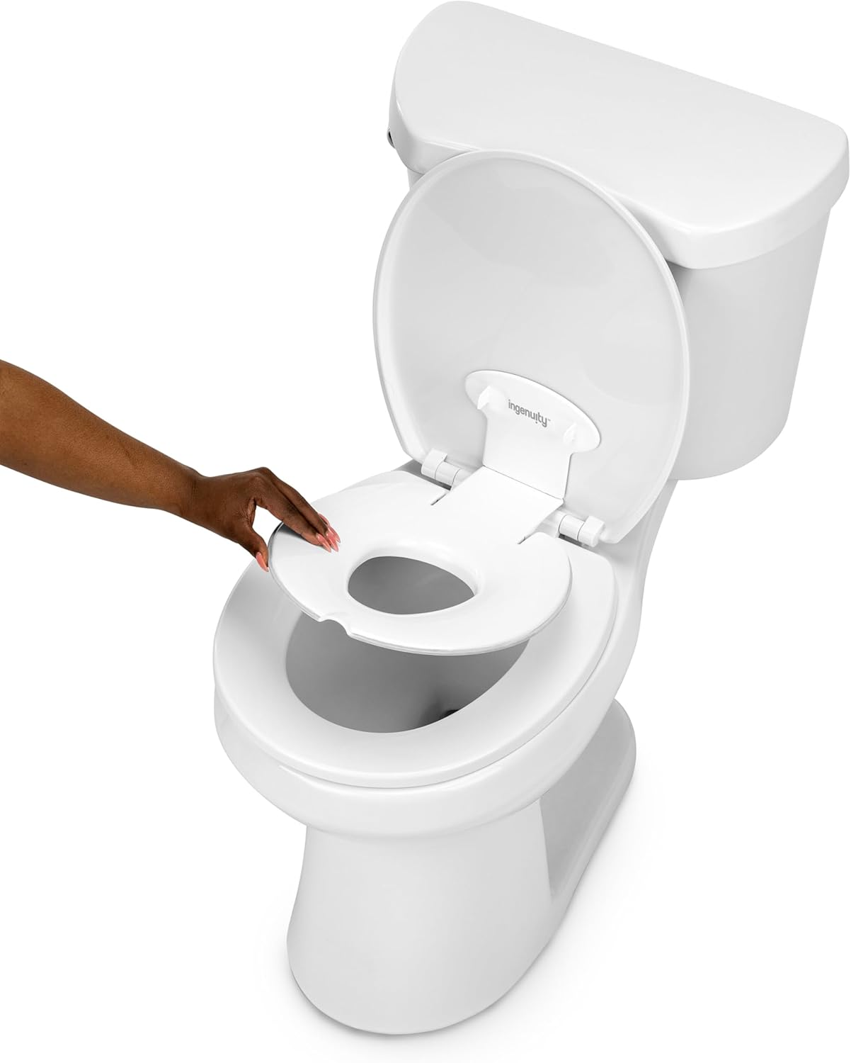 Ingenuity Flip & Sit Potty - Semi Permanent Easy Fit Potty Seat for Ages 18 Months +