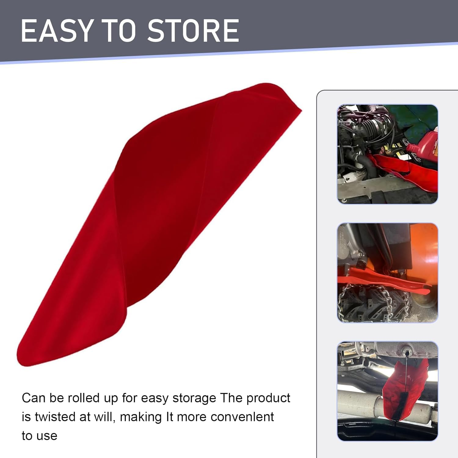 Flexible Oil Draining Funnel Tool, 1Pc Foldable Flexible Free Oil Filter,Reusable Drain Funnel Drain Tool for Cars, Trucks image number 1