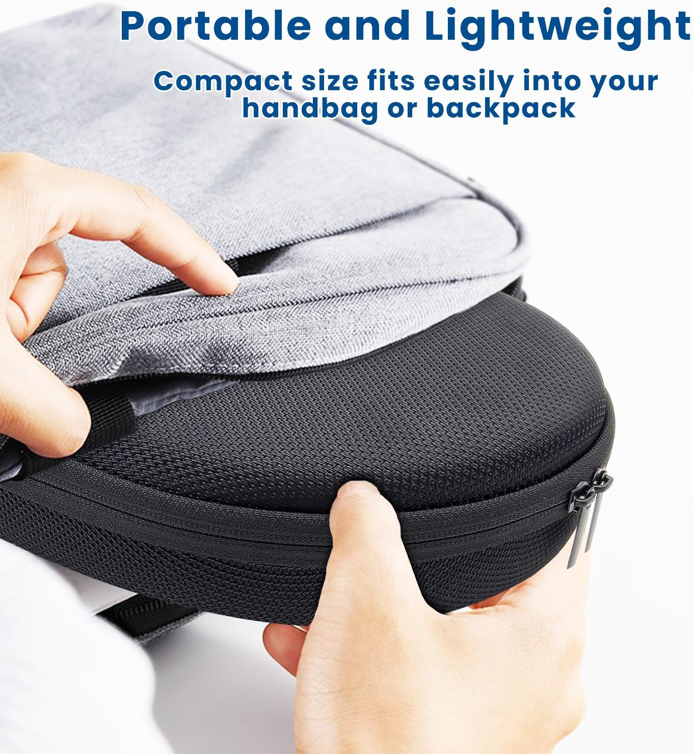 Smart Case for Airpods Max 2024 2020, Hard Travel Storage Case Supports Auto Wake Sleep Mode, Portable Organizer Bag for Apple Airpods Max, Charger and Accessories image number 6