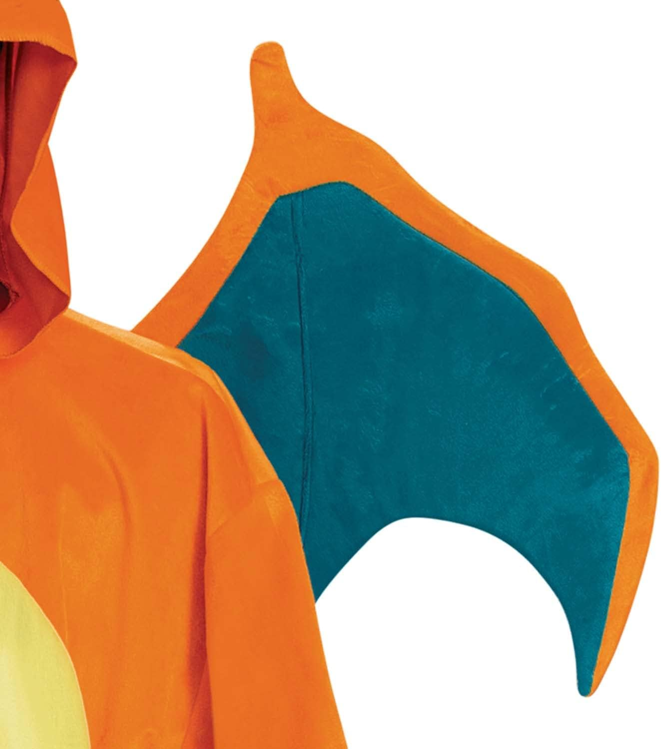 Disguise Unisex-Adult Charizard Costume for Adults, Deluxe Official Pokemon Halloween Costume with Hood and Wings, as Shown, Medium (38-40) image number 1