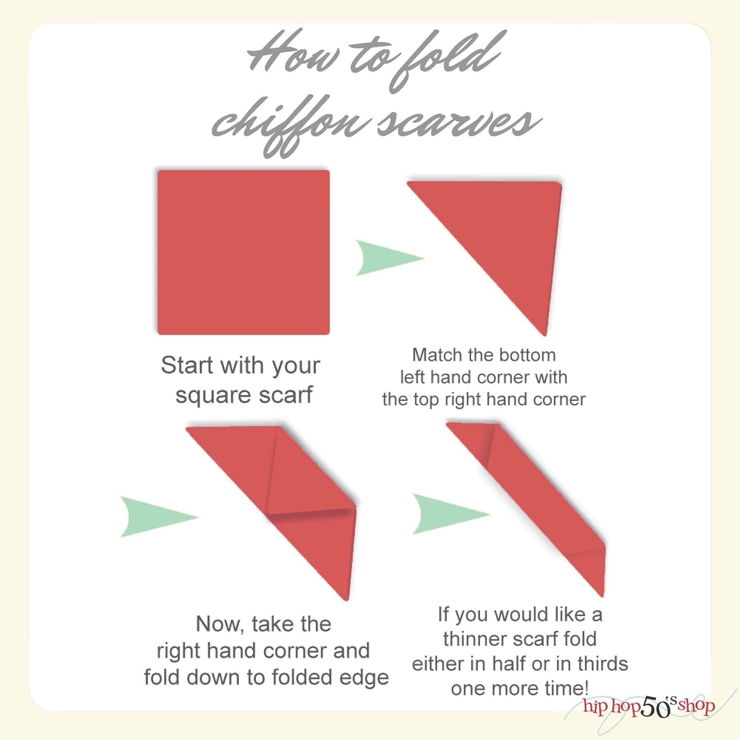 1950S Chiffon Scarf, Vintage Ascot, Retro Hair Tie for Women and Children - Light Pink image number 2