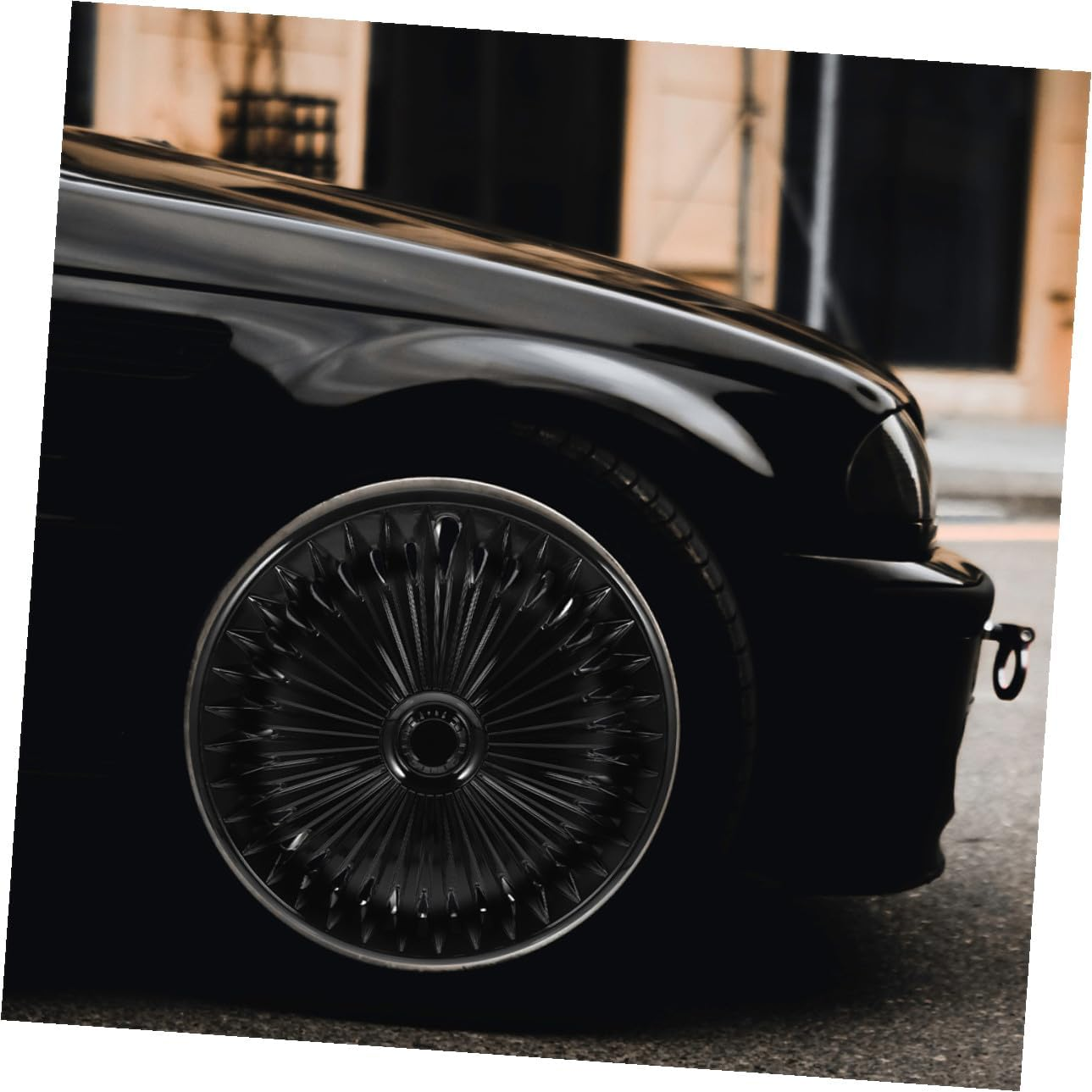 STOBAZA 14-Inch Car Hubcap Wheel Rim Cover, Black Decorative Automotive Replacement Hubcaps for Universal Vehicle Exterior Trim in Australia image number 2