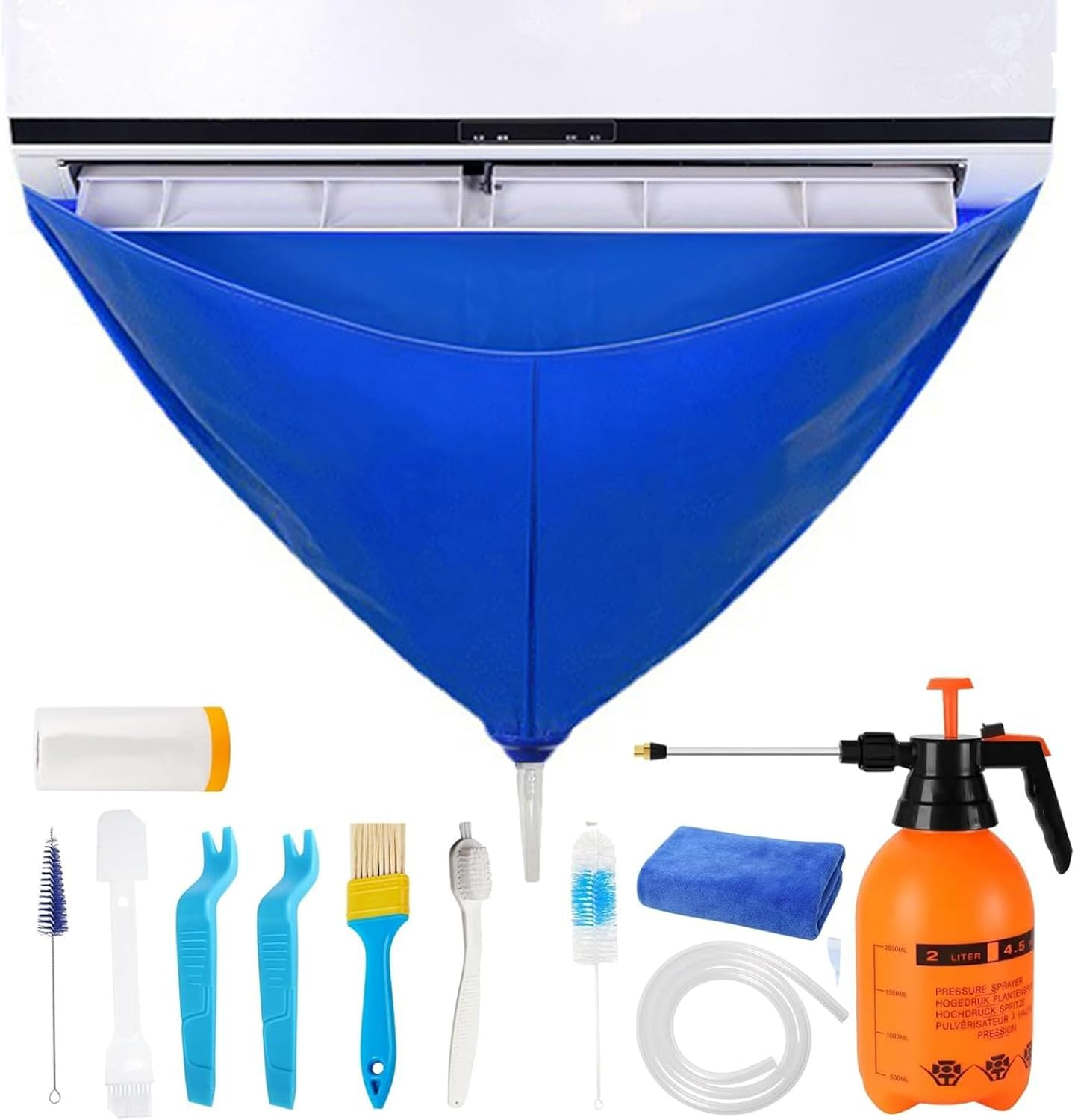 Frxib Ac Cleanings Kit - 1 Set Split Ac Unit Cleanings Bag - Air Conditioner Cover Waterproof Bag for Household Home Room Wall Mounted Dust Washing Protector image number 5