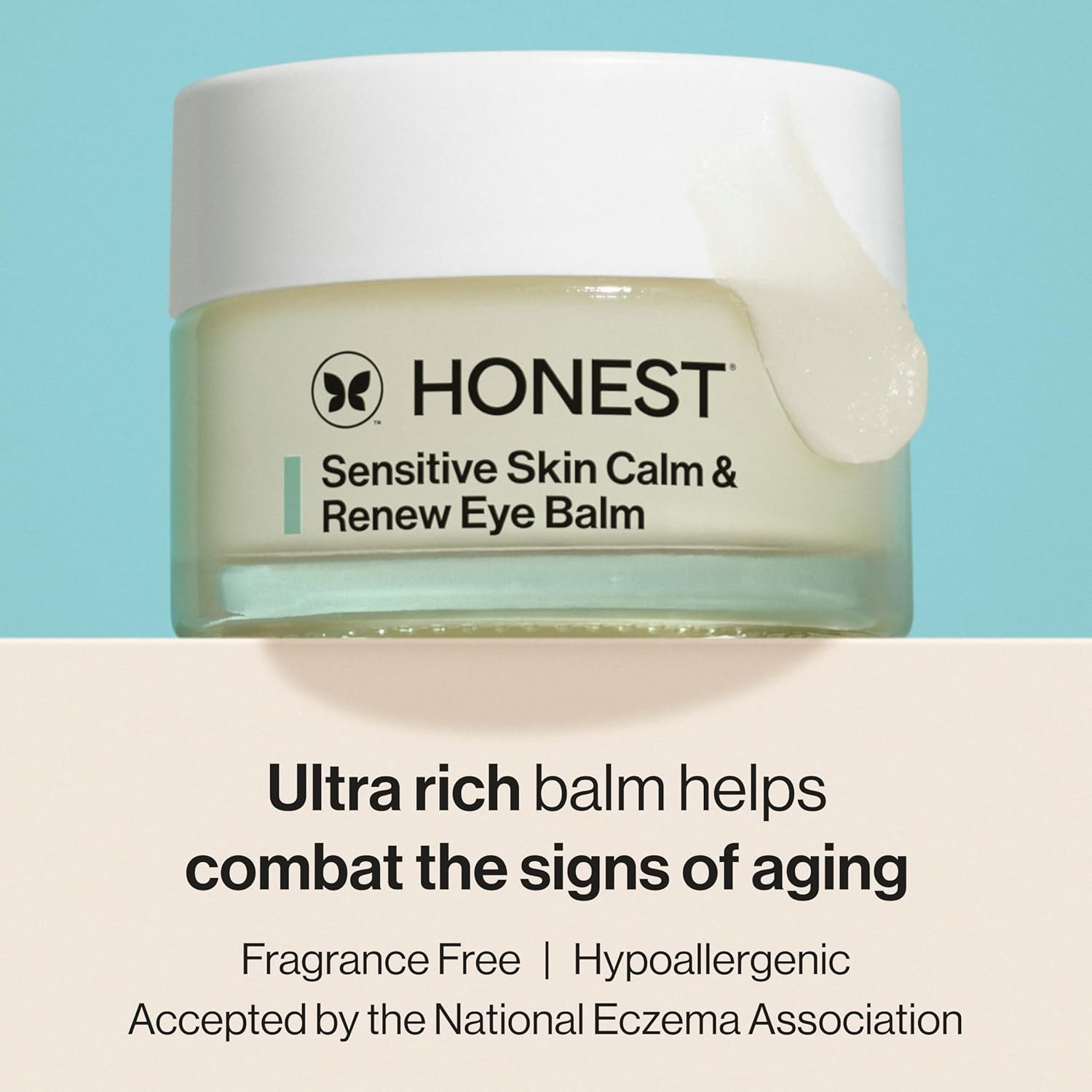 Honest Beauty Calm & Renew Melting Eye Balm with Shea Butter + Argan Oil + Aloe | for Sensitive Skin | Dermatologist + Ophthalmologist Tested | EWG Certified | Vegan + Cruelty Free | 0.5 Oz image number 5
