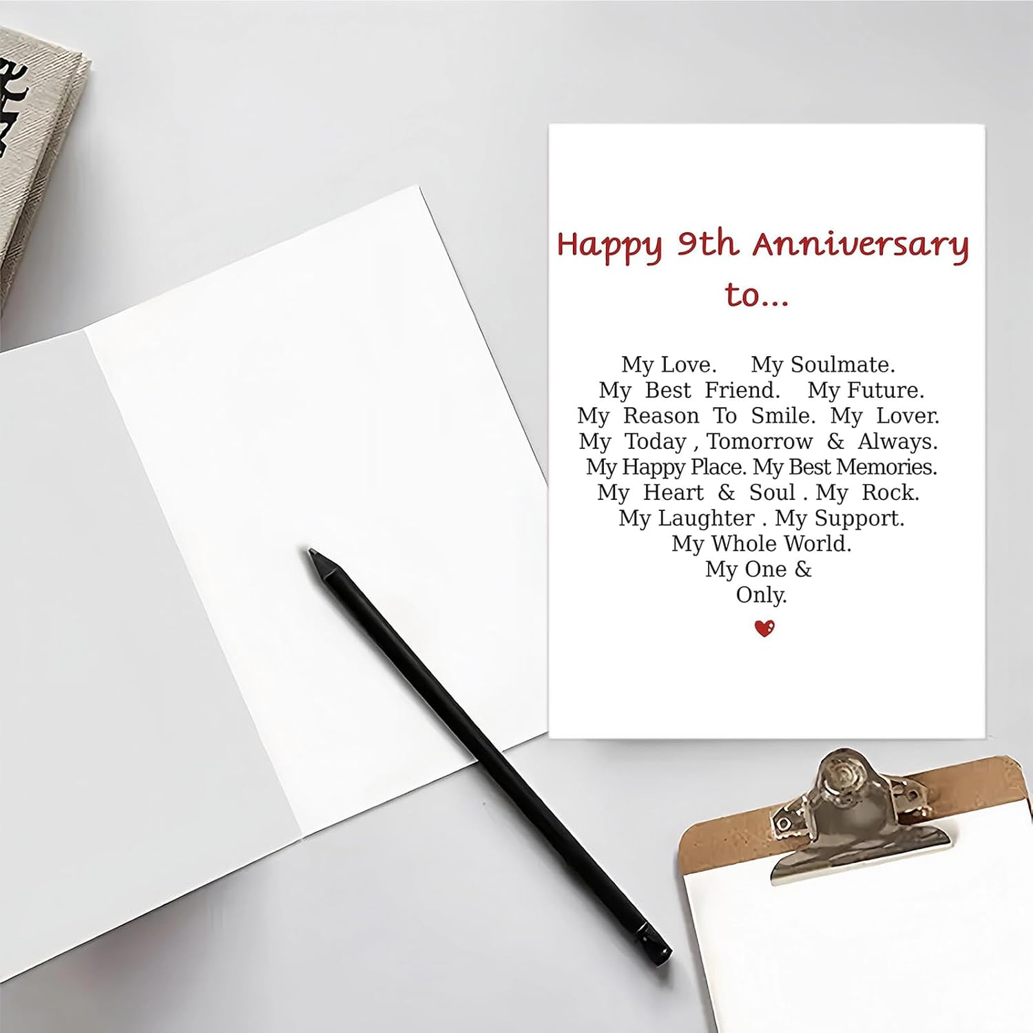 Anniversary Card, Happy 9Th Card for Girlfriend, Romantic Anniversary Card for Him Her, Funny Nine Year Wedding Anniversary Card for Wife Husband image number 1