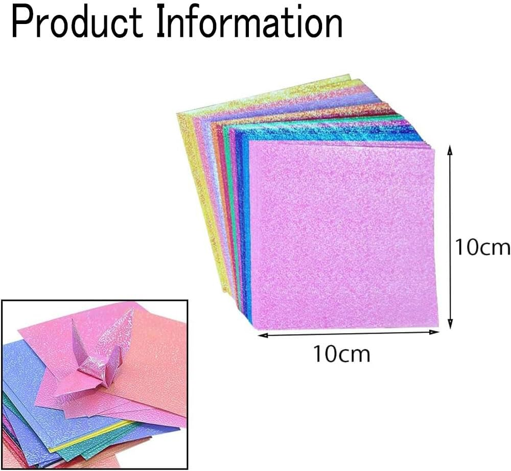 50 Sheets Colorful Glitter Cardstock Paper 10&times;10Cm, Thick Glitter Craft Paper for Scrapbook DIY Art Project Greeting Cards Wedding Birthday Party Decoration 10 Colors image number 1