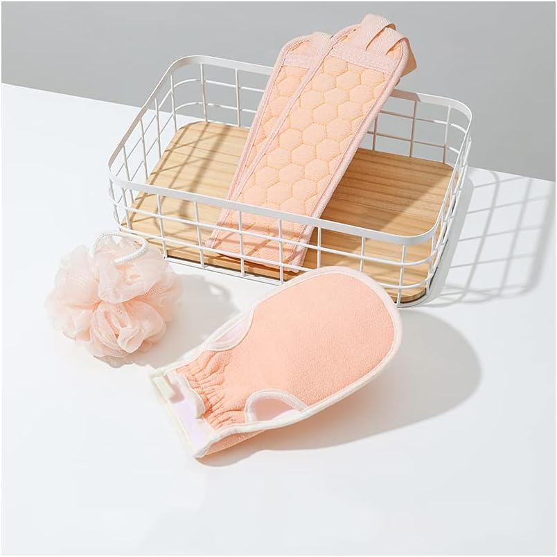 Exfoliating Gloves-Body Scrub Exfoliating-Eraser Gloves-Dry and Flaky Skin Tan Scrub Makeup Remover Clean Gloves image number 3