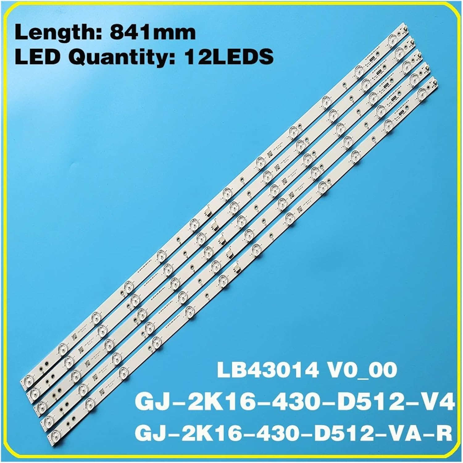 LED Strip LB43014 V0_00 for P-Hilips 43" TV GJ-2K16-430-D512-V4 43PUS6551 43PUS6501 43PUS7202 43PUS6501 43PUS6101 43PUS6201 image number 3
