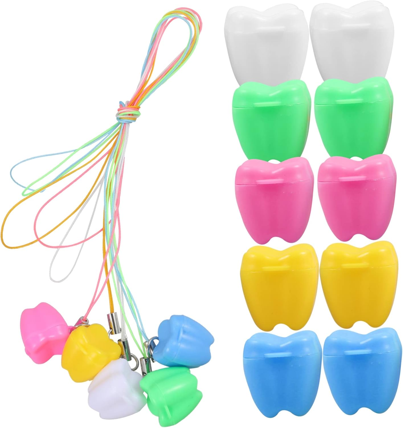 Abaodam 20Pcs Boy Girl Tooth Keepsake Box Tooth Collection Organizer for Lost and Fetal Hair Cherishing Childhood Memories Fun Designs image number 1