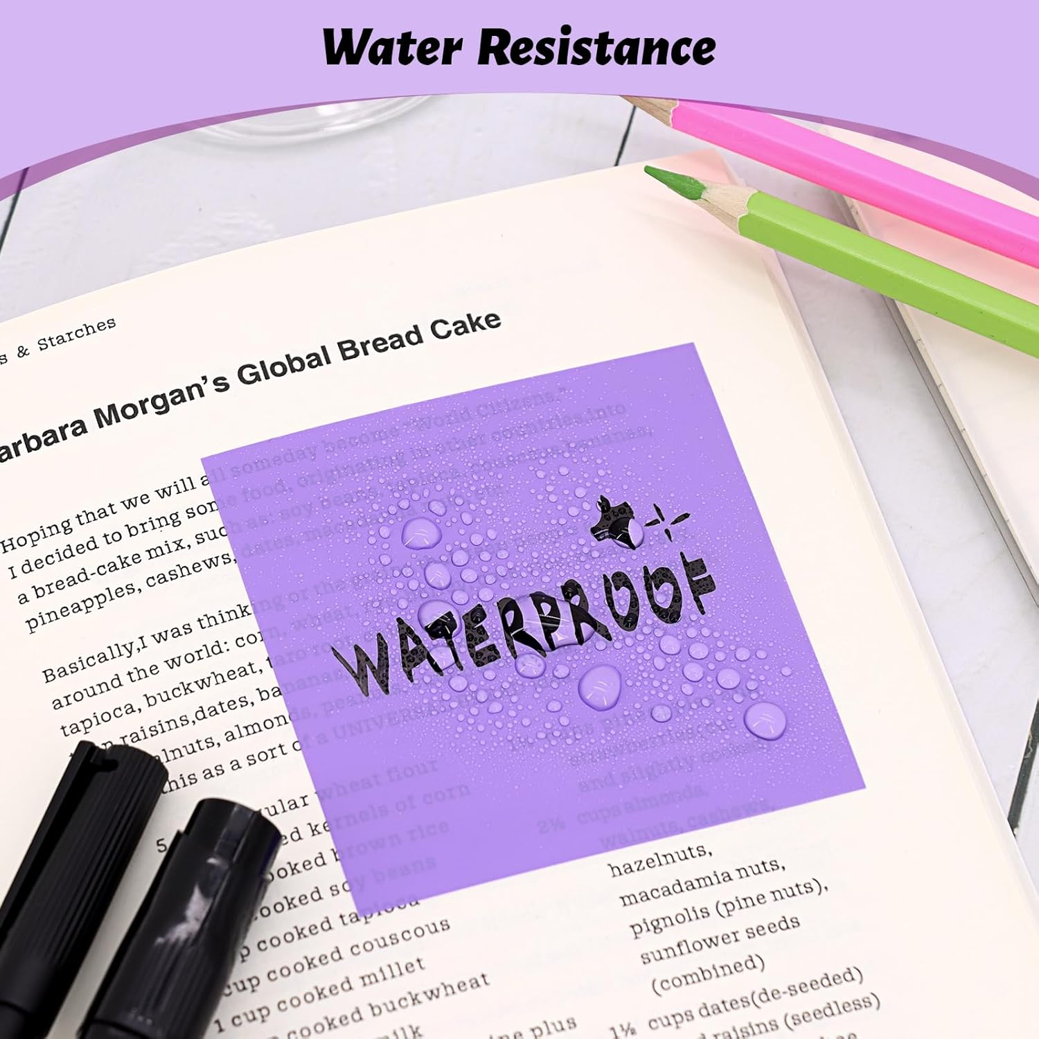 &lrm;SYMDROMIA Transparent Sticky Notes, 3"X3" Clear Post Translucent Sticky Notes with See through Self-Adhesive Sticky Pads for Office School College Supplies, 800 Sheets Lavender Purple image number 4