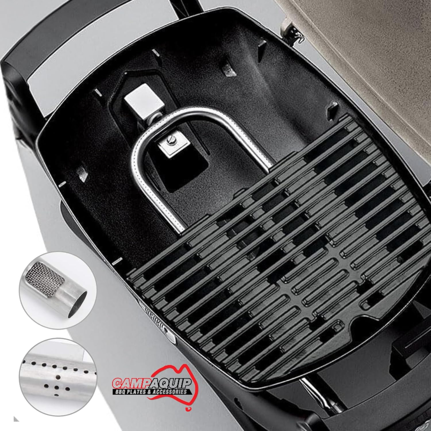 Stainless Steel Grill Burner Replacement for Weber Q Series Q200 Q220 Q2000 Q2200 - Weber Grill Burner BBQ Accesories Tube Pipe - P-Shaped Mega-Flame Burner (NOT for N Series) image number 4