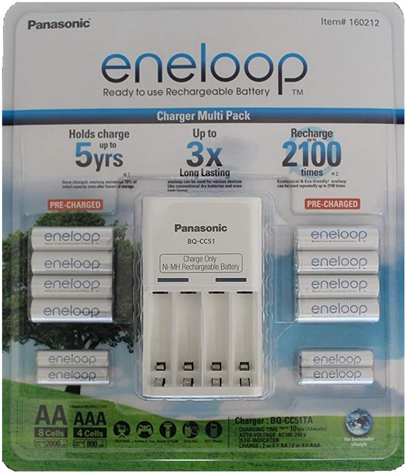Panasonic Eneloop Charger Battery Pack 8 X AA 4 X AAA Recharge Upto 2100 Times image number 2