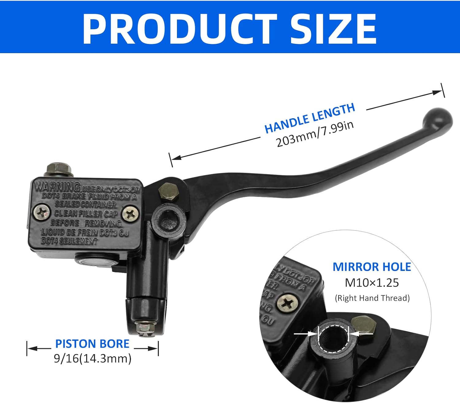 Front Brake Master Cylinder Compatible with Yamaha Banshee 350 Big Bear 350 400 Grizzly 400 600 Kodiak 400 Warrior 350 Wolverine 350 YFZ YFM OEM#2GU-25870-10-00 image number 2