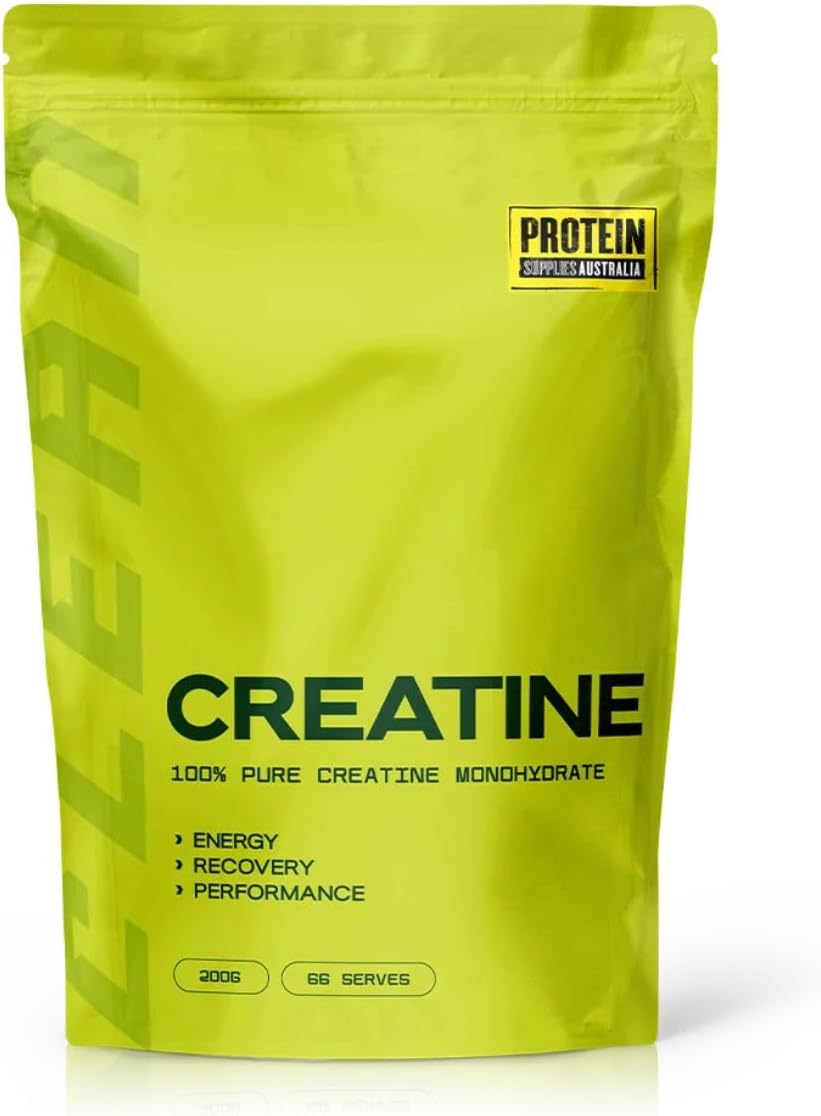 Protein Supplies Australia Pure Creatine Monohydrate Powder 200 G, Pure, 200 G