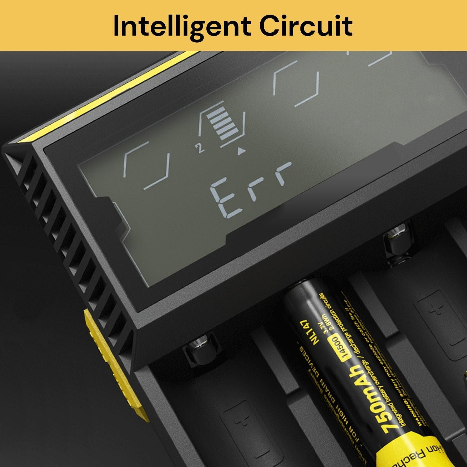 EZONEDEAL D4 Intelligent Digital LCD 4-Slot Universal Smart Battery Charger-Black image number 6