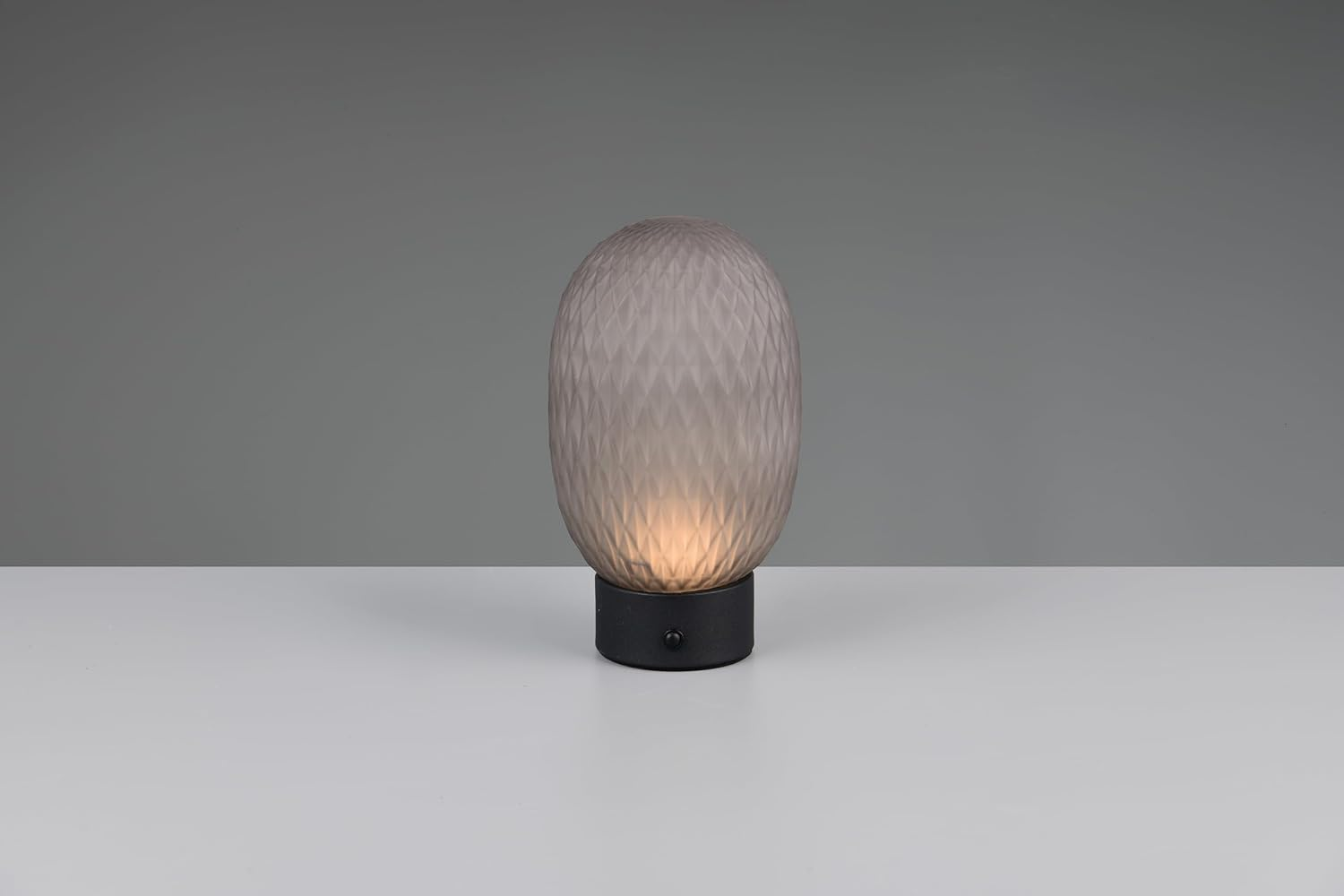 Trio Leuchten LED Battery Table Lamp Facette 564210154 Metal Black Matte Glass Smoked with 1.5 Watt LED USB Connection 4-Way Touch image number 5