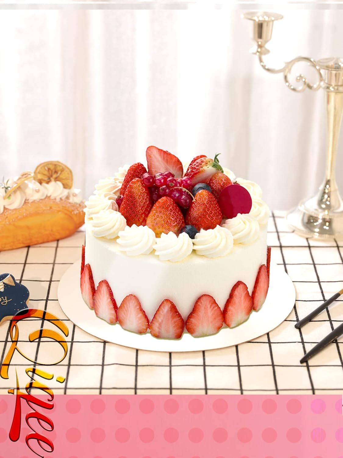 Qiqee 20.32Cm White Cake Boards round 30-Packs Circles Rounds Base Food-Grade Cardboard Cake Plate(Thinner but Stronger, 8 Inch) image number 5