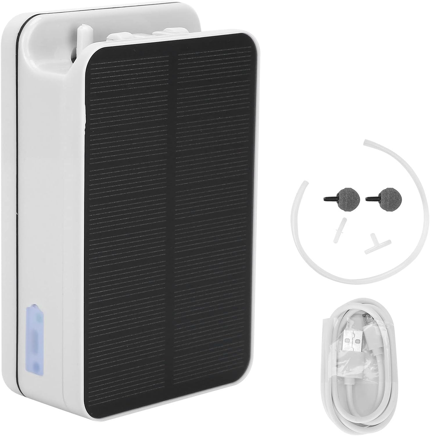 Portable Solar Pond Pump, Solar Panels Charger Air Pump, Rechargeable Battery Solar Pond Pump, Suitable for Small and Medium Sized Ponds, Sea Fishing and Angling Enthusiasts (Weak Magnetic) image number 2