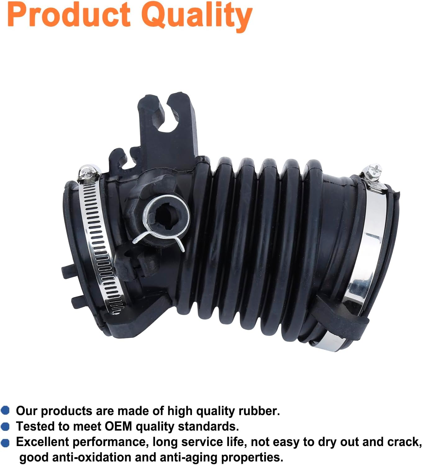 Engine Air Intake Hose (Tube with Clamps). Replaces Part # 17225-R1A-A01. Fits for Honda Civic 1.8L 2012-2015, Acura Ilx 2.0L 2013-2015. image number 2