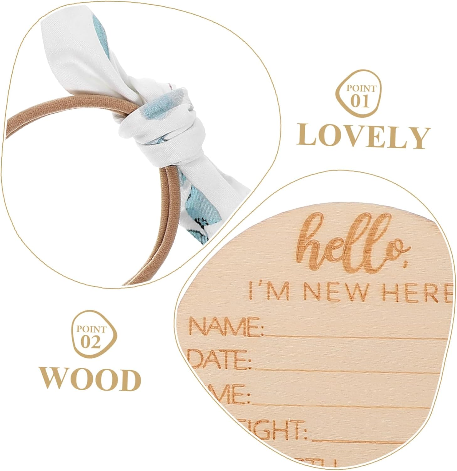 Newborn Swaddle Girl Wrap Swaddle Headband and Blanket for Boy Girl Receiving Blanket - Assorted Color image number 5