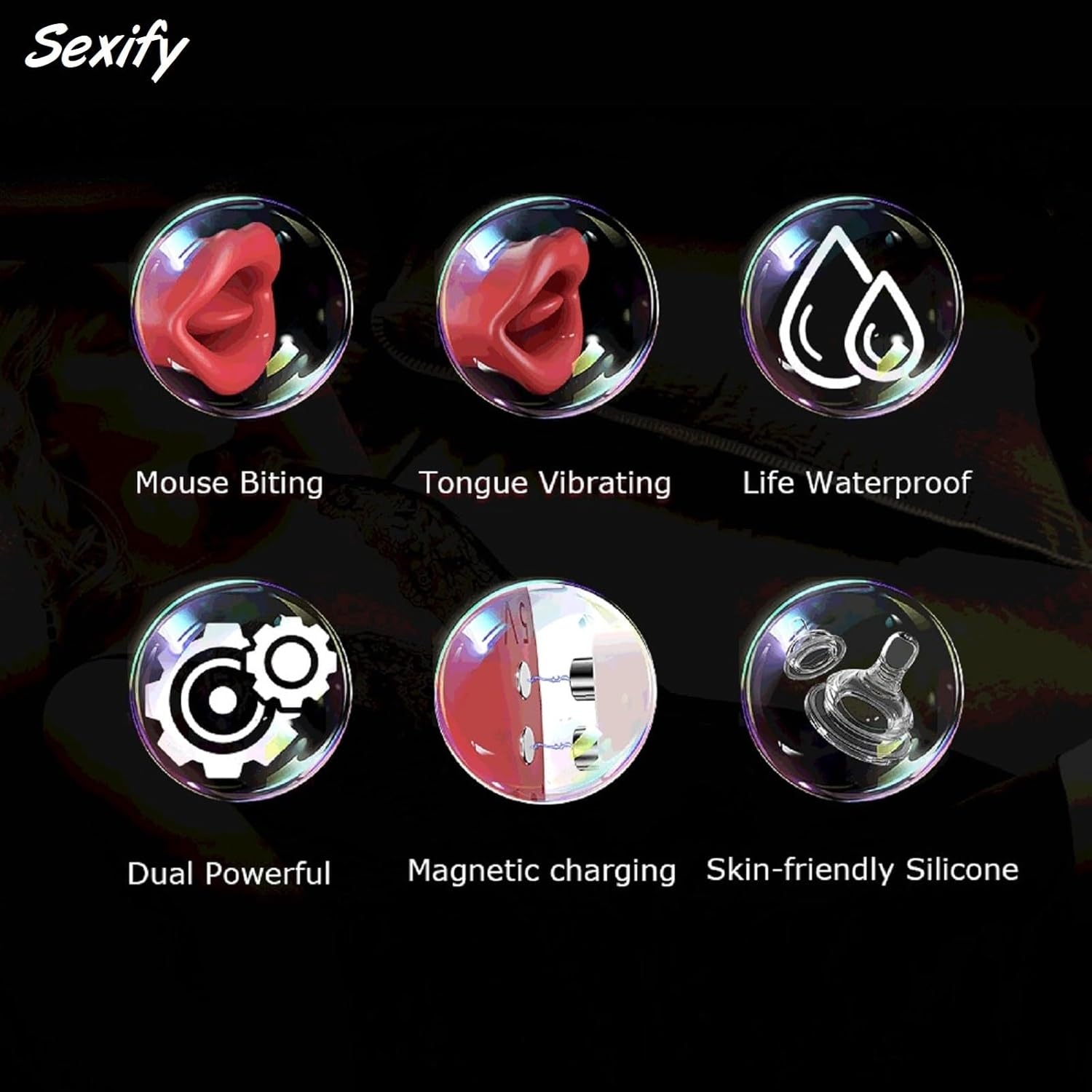 Adult Sex Toys Vibrator Toy, Sex Stimulator for Women with 10 Vibration Modes and 10 French Kissing Modes, Licking Tongue Sex Toy Clit Vibrator, Clitoral Vibrator for Women, Adult Sex Toys image number 2