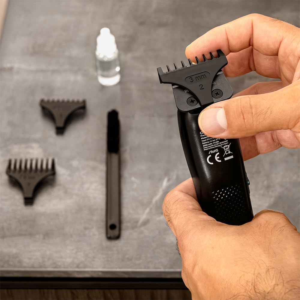 Cecotec Precisioncare Expert Diamond Hair Trimmer & Precision Trimmer with Battery, Brushless Motor, Speed 7200 Rpm, DLC Diamond Blade, Metal Guide Combs 1.5, 3 and 6 Mm, 2.5 Hours Battery Life image number 4