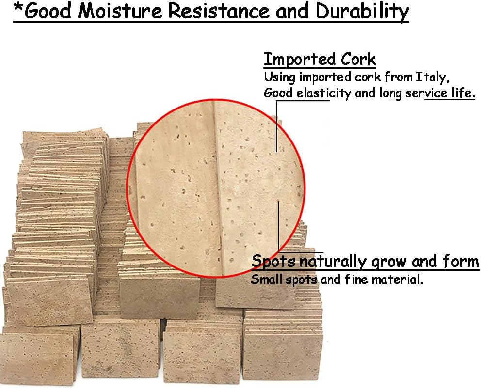 Neck Cork and Key Buttons Replacement Kit for Alto Saxophone. 9Pcs Saxophone Key Buttons Snap-Fastener Mica Sheets and 5Pcs Universal Saxophone Neck Cork Stoppers of Cork For image number 2