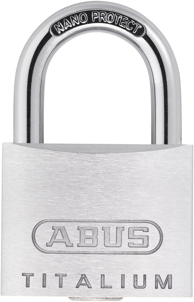 ABUS Titalium 64TI/45 Padlock - Basement Lock with Lock Body Made of Special Aluminium - Hardened Steel Shackle - ABUS Security Level 5 image number 2