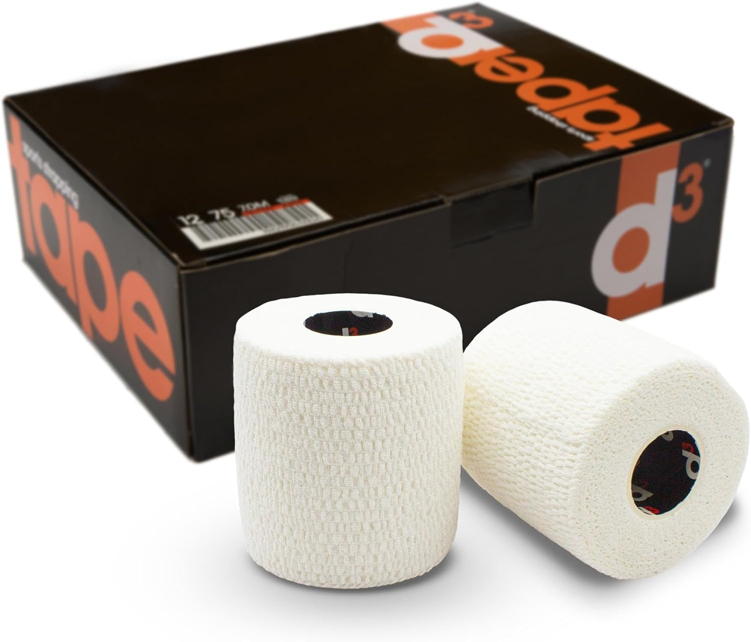 D3 Light Rip EAB Elastic Adhesive Bandage White 75Mm X 7M (3 Rolls) Hand-Tearable Thigh, Knee, Shoulder & Elbow Rugby Lineout Lifting Tape & Joint Injury Medical Strapping