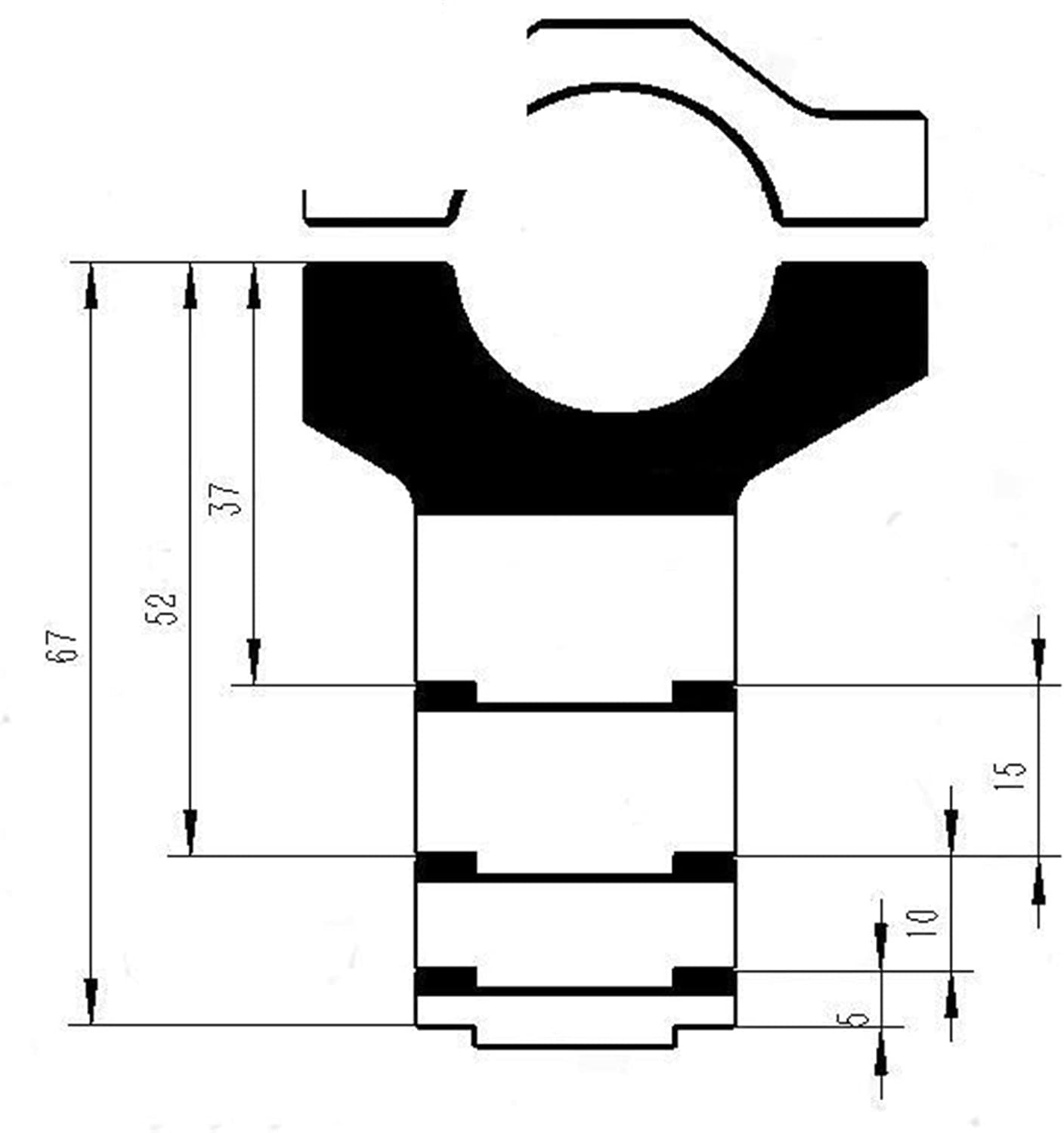 YIJIEBAO 37Mm-67Mm Adjustable Handlebar Riser Bar Clamp Mount Fit for KTM SX XC SXF XCF EXC EXCF 125 150 250 300 350 450 Fit for Husqvarna GASGAS Motorcycle Handbar Rising (Color : Black) image number 2