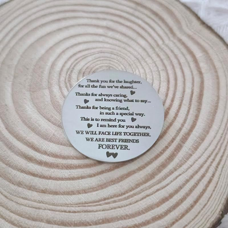 Pocket Hug Token Gift Keychain Christmas Birthday Gifts Long Distance Relationship Hug Tokens Keepsake Stainless Steel Double Sided Pocket Hugs Token Coins - Be Strong Be Brave Be Fearless image number 3