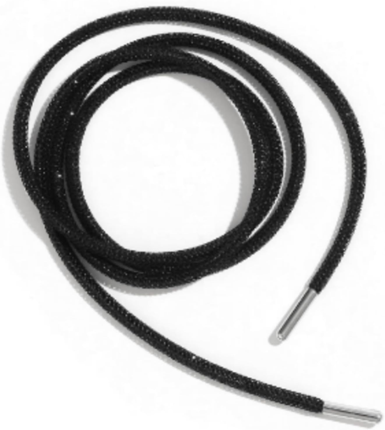 2Pcs Black Rhinestone Shoelaces, Lightweight 4Mm Diameter 120Cm Length, Cotton Thread and Rhinestones, Great Decoration for Clothing, for Tennis Shoes, Boots, Running Shoes image number 1