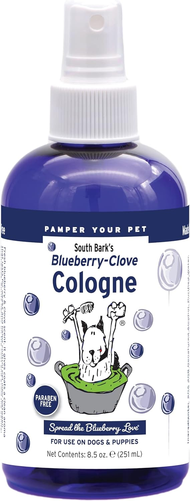 Showseason Animal Products South Bark'S Blueberry Clove Dog Cologne | Dog Perfume Long Lasting | Deodorizing Spray image number 4