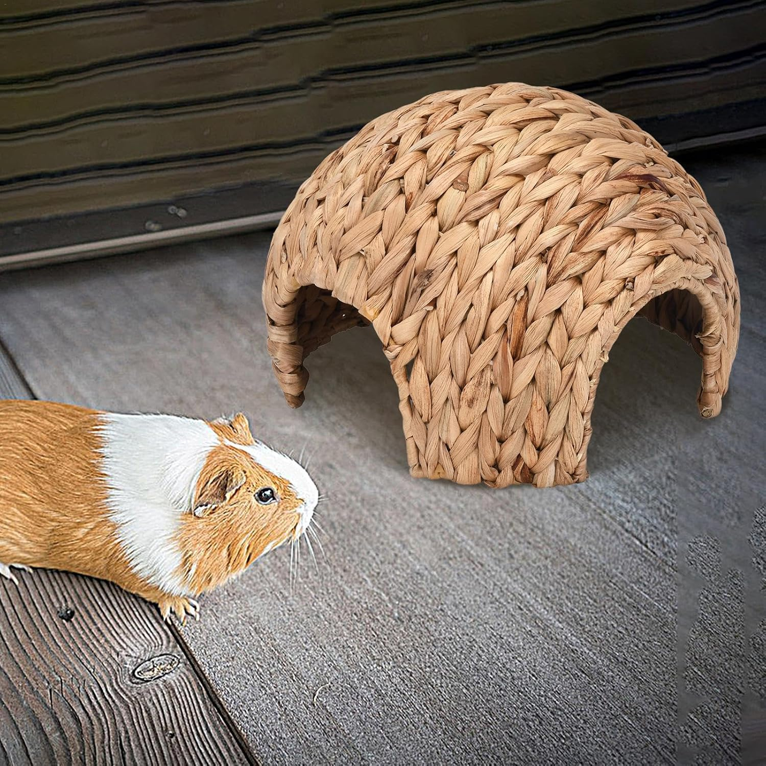 Rabbit Bunny Huts - Small Animal Huts Hideaway, Hand Made Bunny Grass House | Bunny House Hideaway Bed, Comfortable Bunny Hamster House, Guinea Pigs Hiding Huts for Chinchilla Guinea Pigs Ra