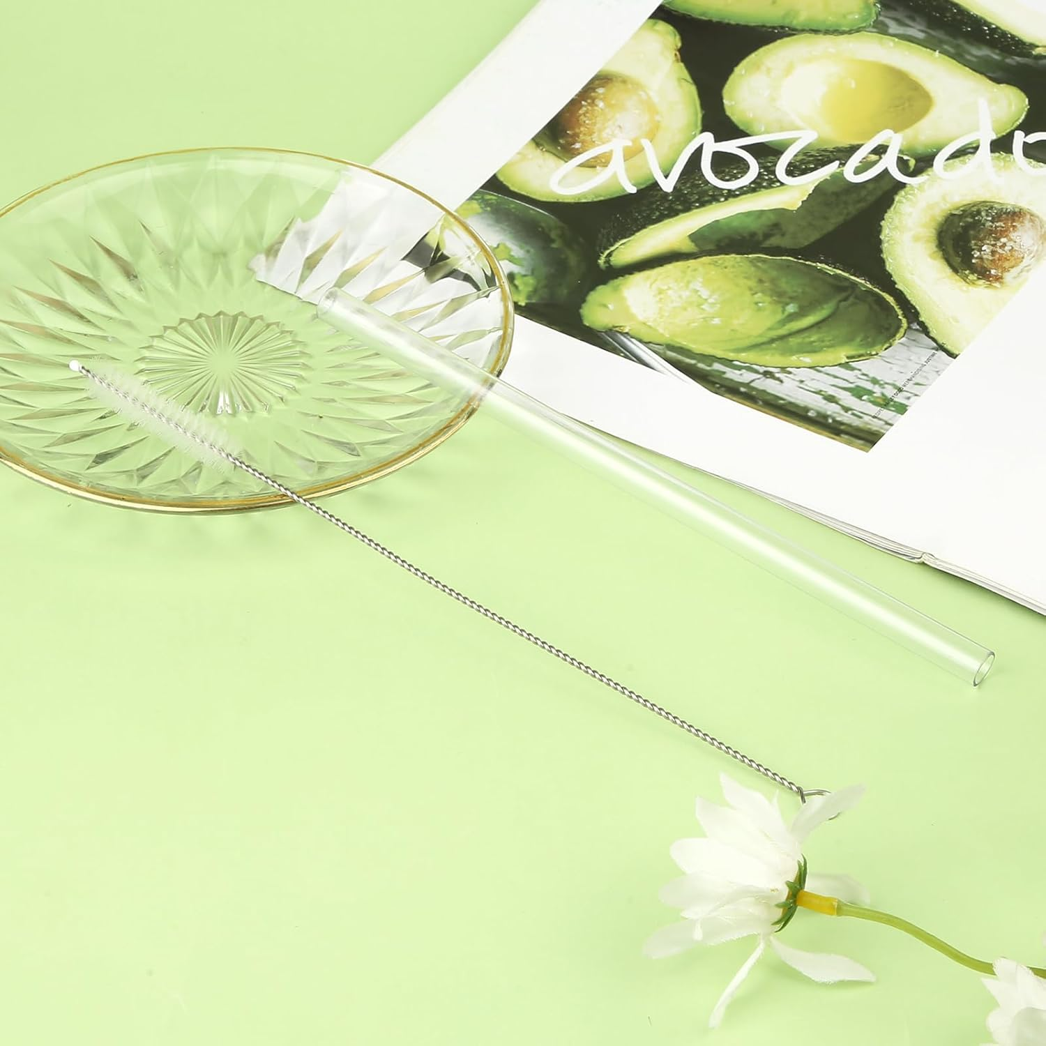 6Pcs Straw Replacement for Simple Modern Kids, Water Bottle Sucker Accessories for Simple Modern Kids Water Bottle Stainless Steel Reusable Tumbler for Toddlers 14Oz, with 1 Brush