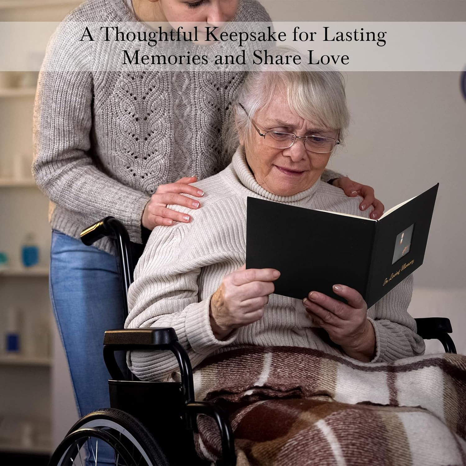 Funeral Guest Book for Memorial Service, in Loving Memory Funeral Guest Book, Celebration of Life Guest Book Black Linen Hardcover Memory Book for Funeral Guest Sign in Guestbook for Funeral Service image number 3