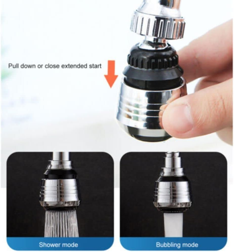 Faucet Sprayer Attachment Flexible Tap Extension Aerator 360 Degree ABS Whith Universal Connector for Kitchen Sink Cold Hot Water image number 2