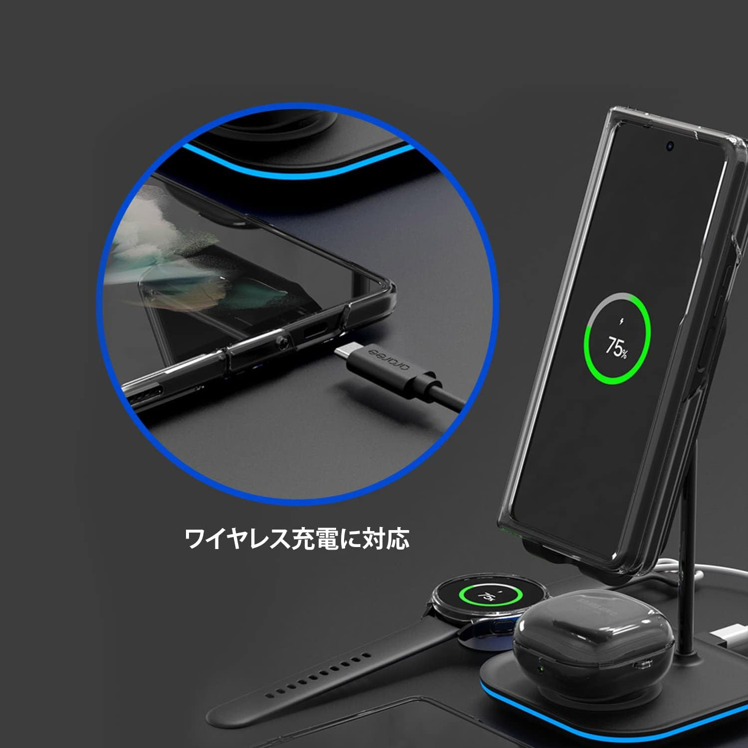 ARAREE AR24763GZFD3 Samsung Galaxy Z Fold 4 Case, NUKIN Clear, Transparent, Thin, Lightweight, Shockproof, Polycarbonate, Hard Case, Camera Protection Design, Galaxy image number 3