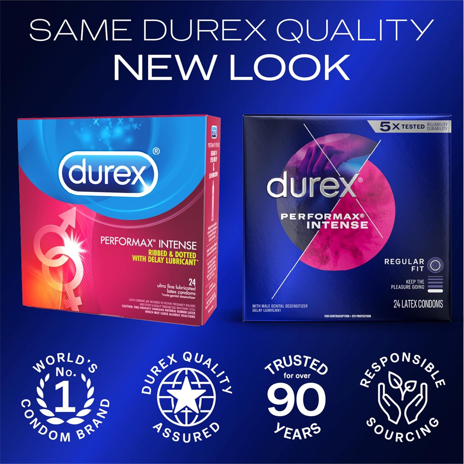 Durex Performax Intense Condom, 24 Count image number 1