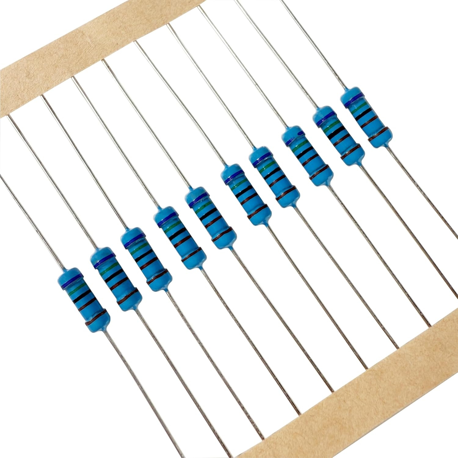 150 Values 1500 Piece Resistor Kit 1/2W &plusmn;1%, 1 Ohm -10M Ohm Metal Film Resistor Assortment Kit image number 4