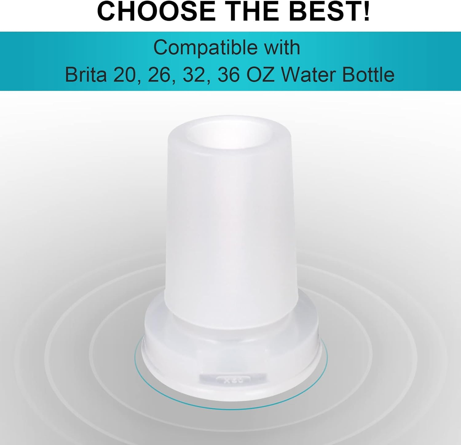 4 Pack Brita Water Bottle Mouthpiece Replacement, Silicone Bite Valve Parts Compatible with Filter & Stainless Steel Bottles image number 4