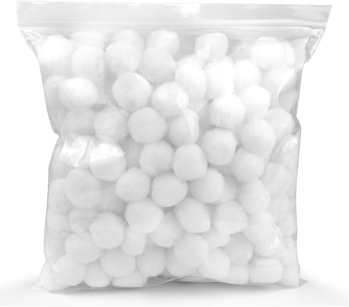 200 Pieces Pom Poms, 1 Inch Craft Pom Poms, Fuzzy Pompom Puff Balls for DIY Arts, Crafts Projects, Home Decorations (Black) image number 2