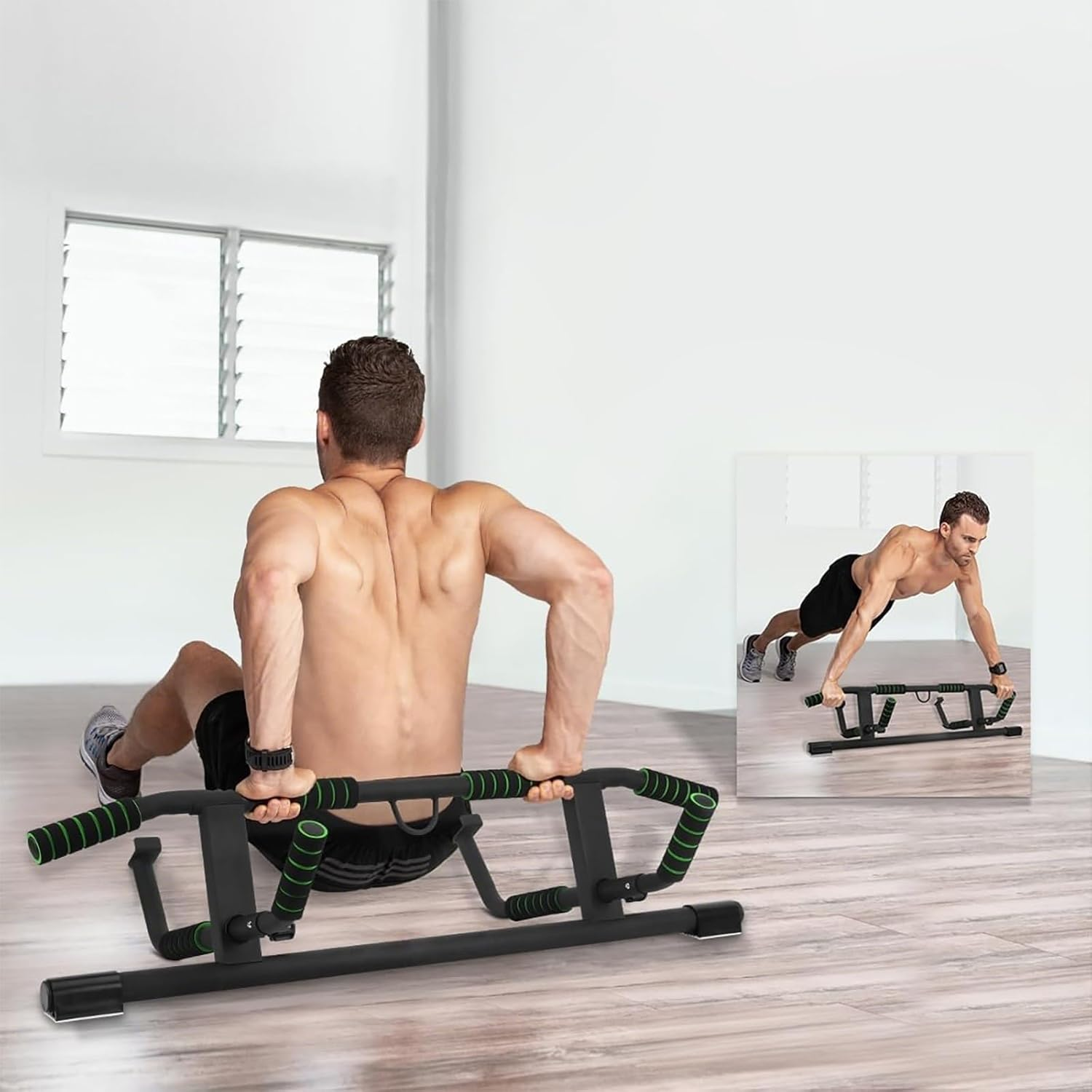 Pull up Bar for Doorway, Koreal Hanging Pullup & Chin up Bar for Door Frame, Max 226 KG Capacity, No Screwing or Slipping, Multi Padded Grips for Strength Training image number 2